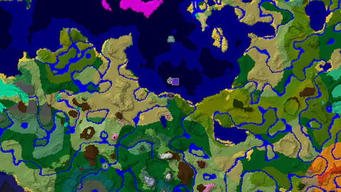 Waterside Village, Jungle, and Savanna Near Spawn