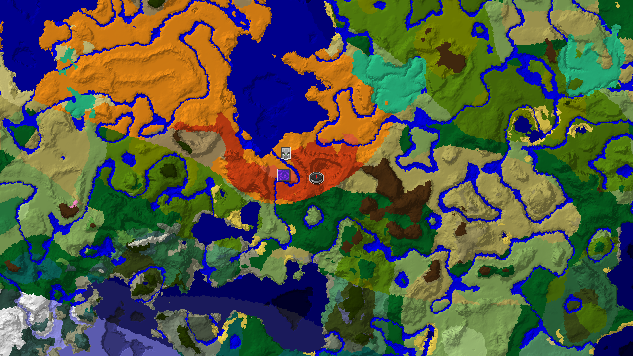 Eroded Badlands at Spawn with Lush Jungles Nearby