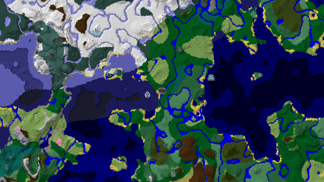 Ocean Monument Near Spawn in a Diverse Forest World