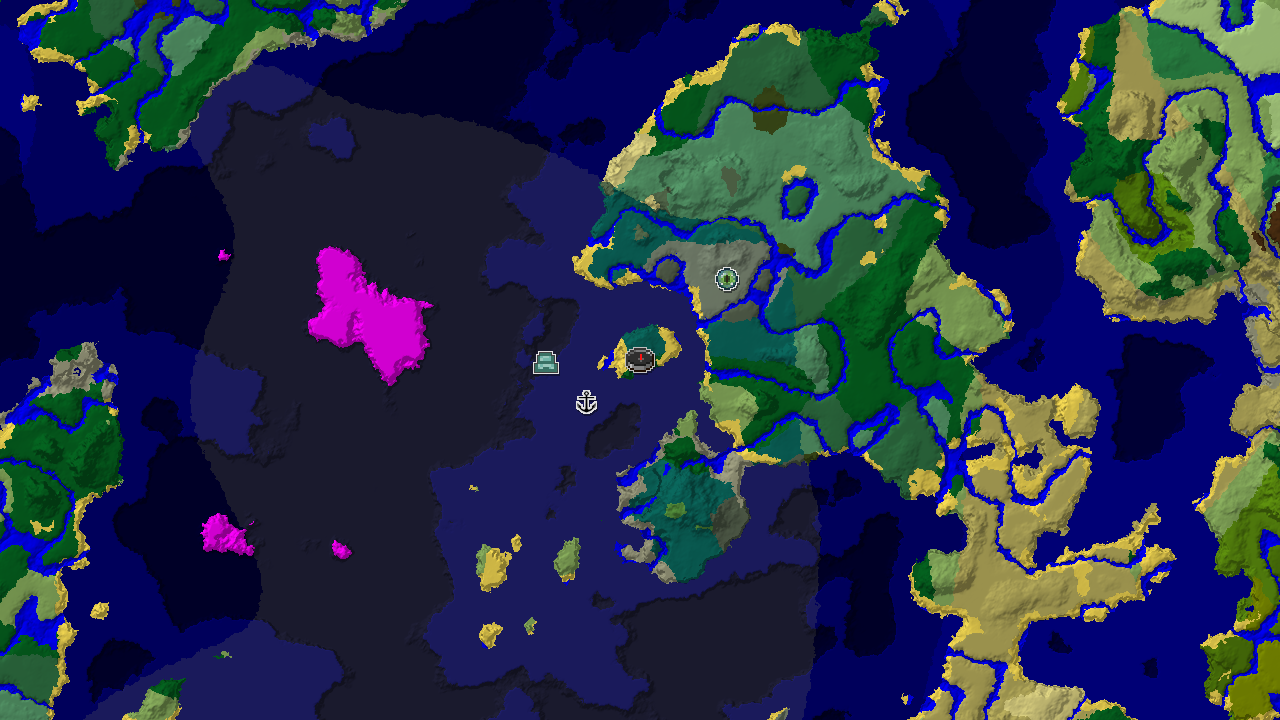 Ocean Monument Near Spawn in a Cold Ocean World