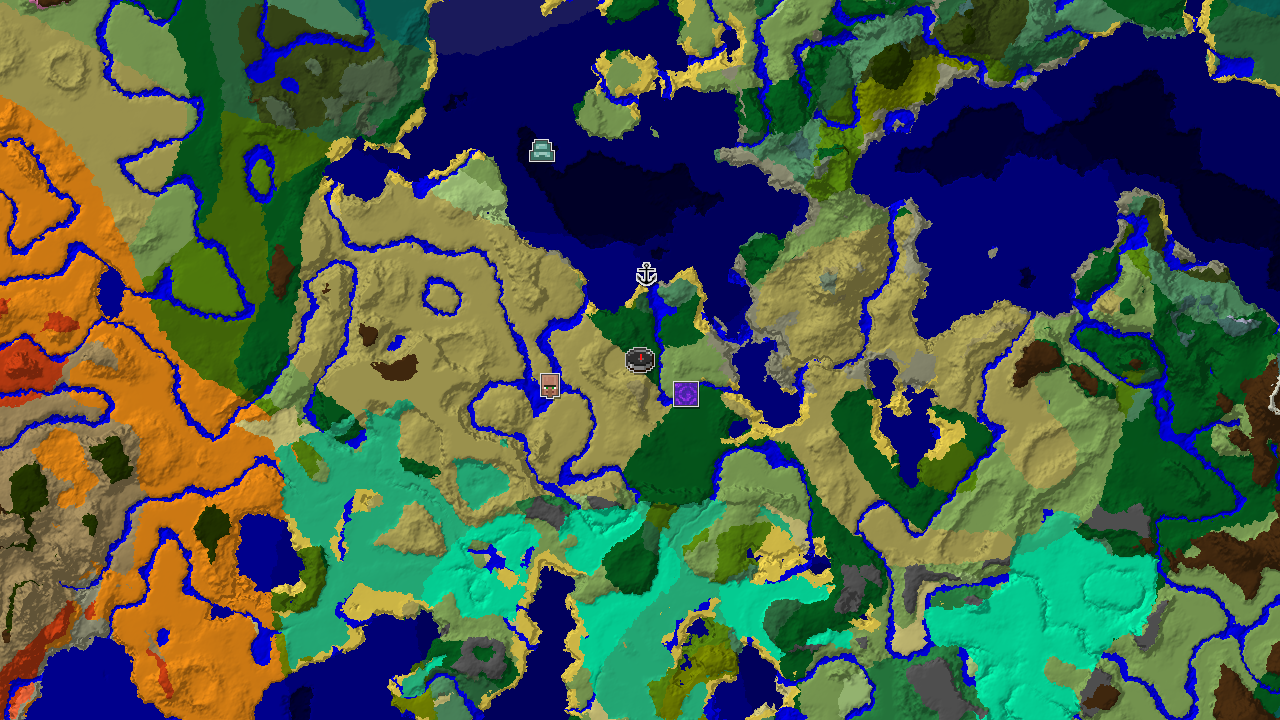 Ocean Monument, Villages and Shipwreck Near Spawn
