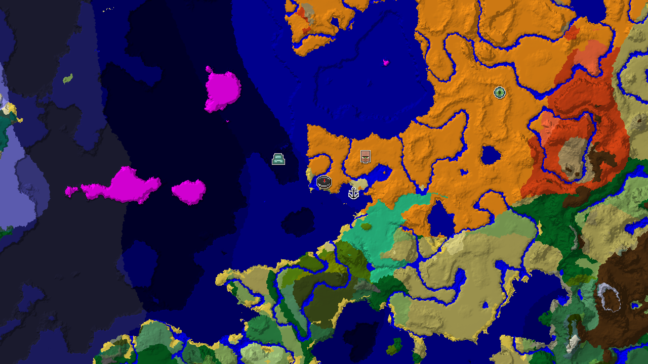 Ocean Monument and Jungle Near Desert Spawn