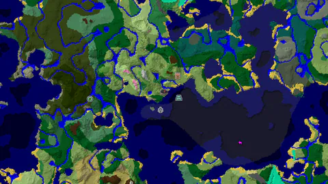 Spawn Near a Flower Forest and Multiple Ocean Structures