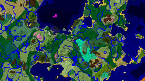 Ocean Monument Near Spawn in a Lush Forest World