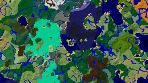 Ocean Monument Near Spawn in a Varied Forest and Ocean World