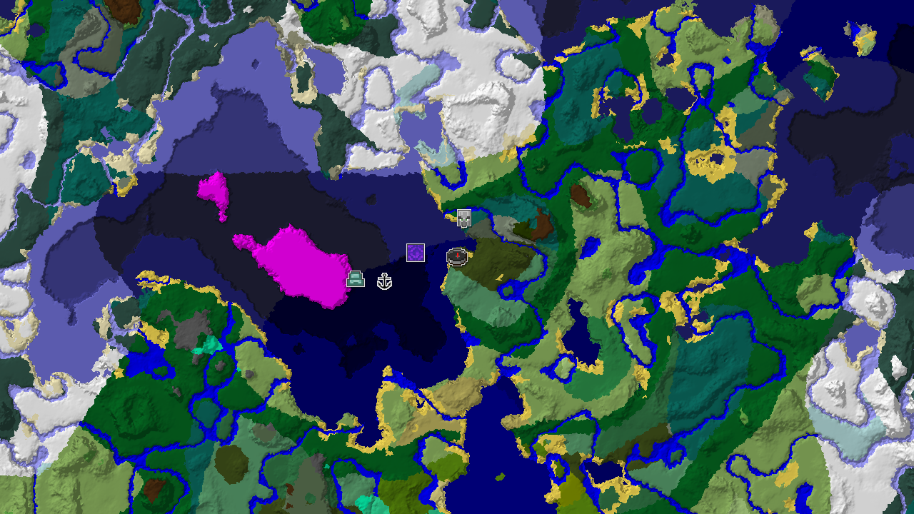 Spawn in a Dark Forest with Nearby Ocean Monument