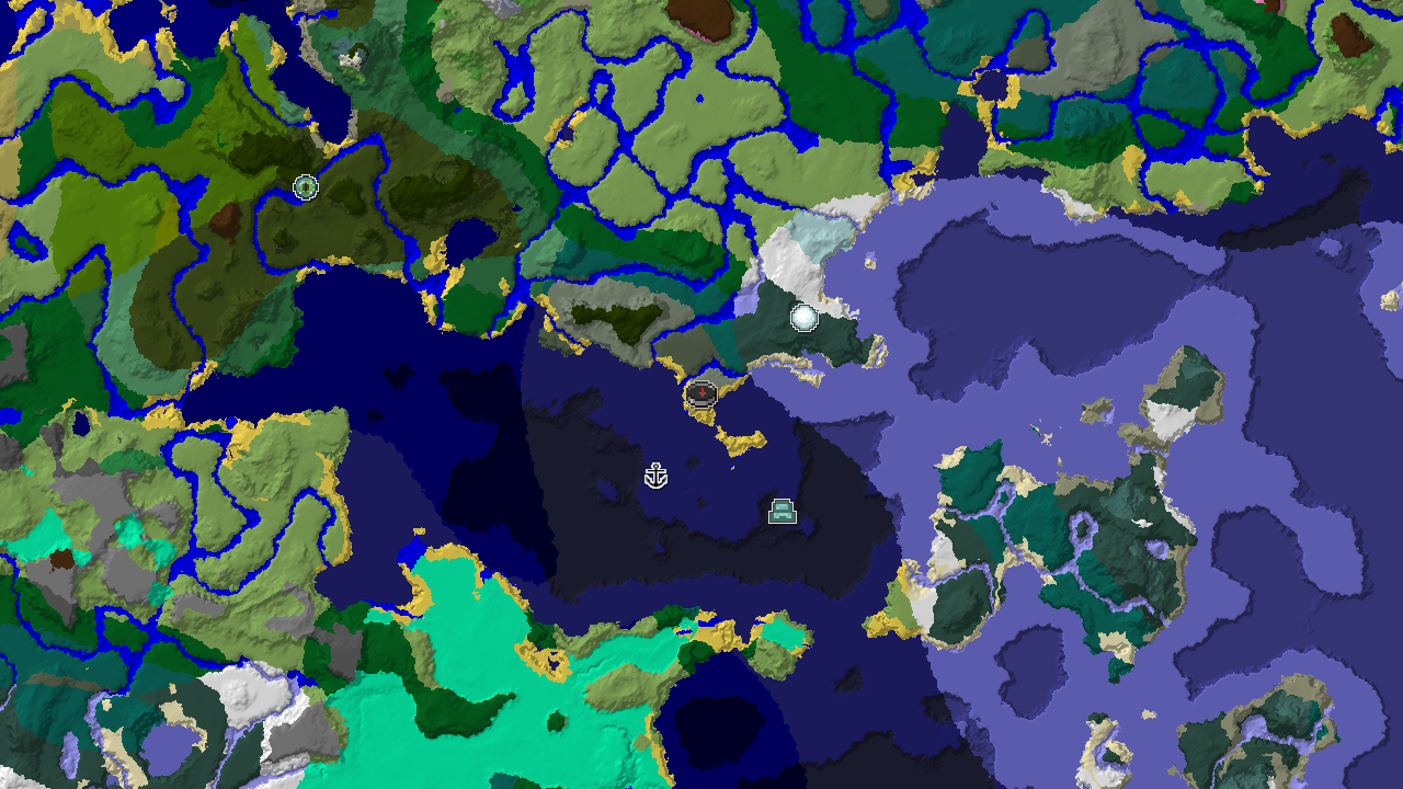 Spawn Near a Shipwreck and an Ocean Monument