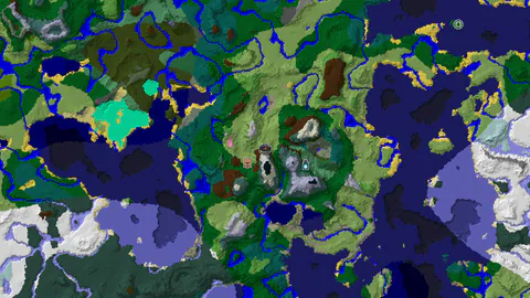 Spawn Near a Village With Jagged Peaks and Grove Biomes