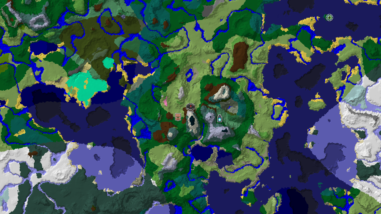 Spawn Near a Village With Jagged Peaks and Grove Biomes