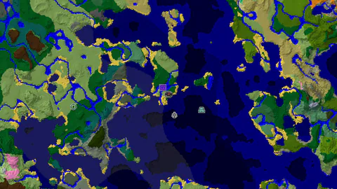 Ocean Monument Near Spawn with Diverse Ocean Biomes