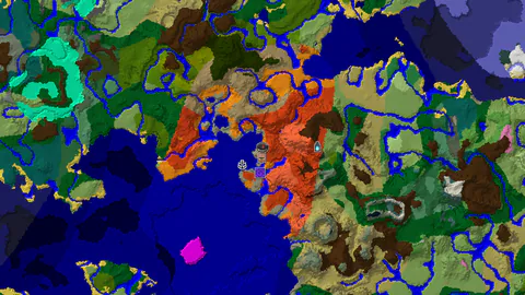 Ancient City Near Badlands and Warm Ocean Spawn
