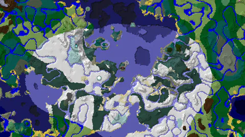 Frozen Ocean Start with Nearby Ancient City