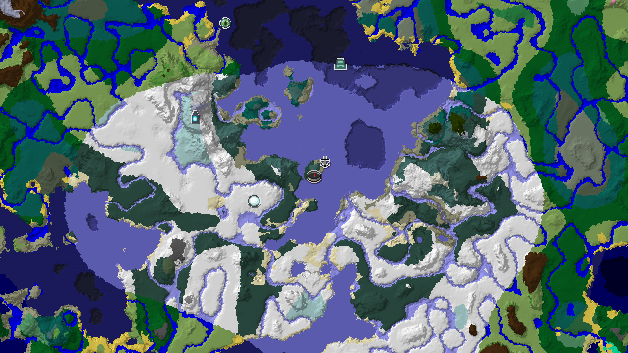 Frozen Ocean Start with Nearby Ancient City