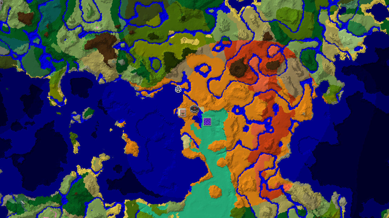 Desert Spawn With Nearby Mangrove Swamp and Desert Pyramid