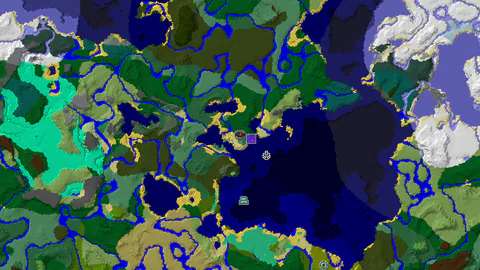 Windswept Savanna Spawn with Nearby Ocean Monument