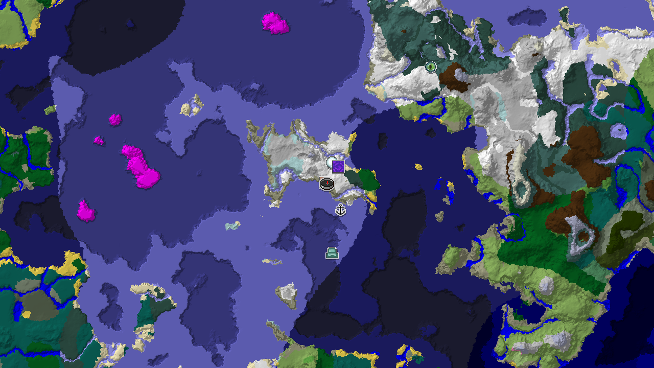 Spawn at a Village in a Cold, Icy World