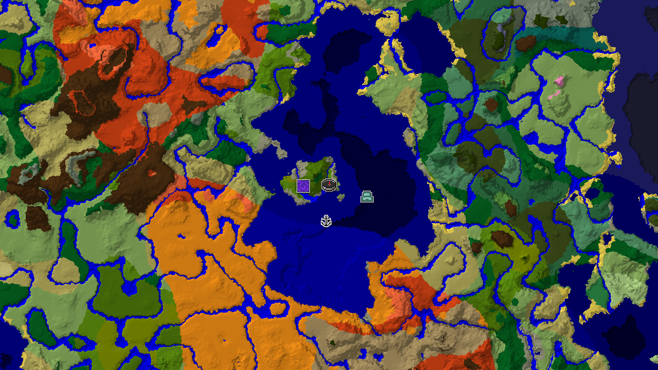 Ocean Monument Near Spawn in a Jungle and Desert World