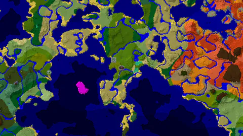 Jungle World with Nearby Bamboo and Coastal Biomes