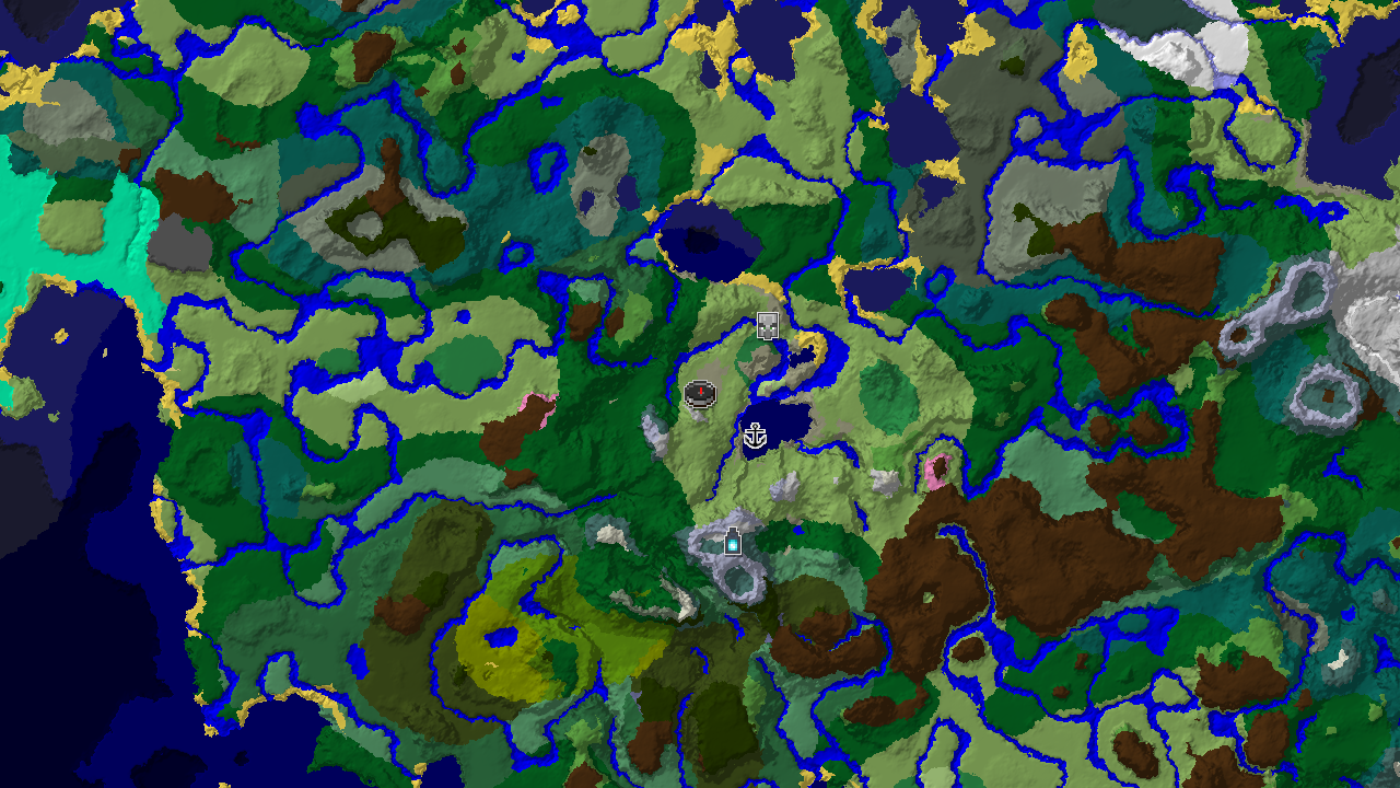 Ancient City Near Spawn in a Varied Landscape