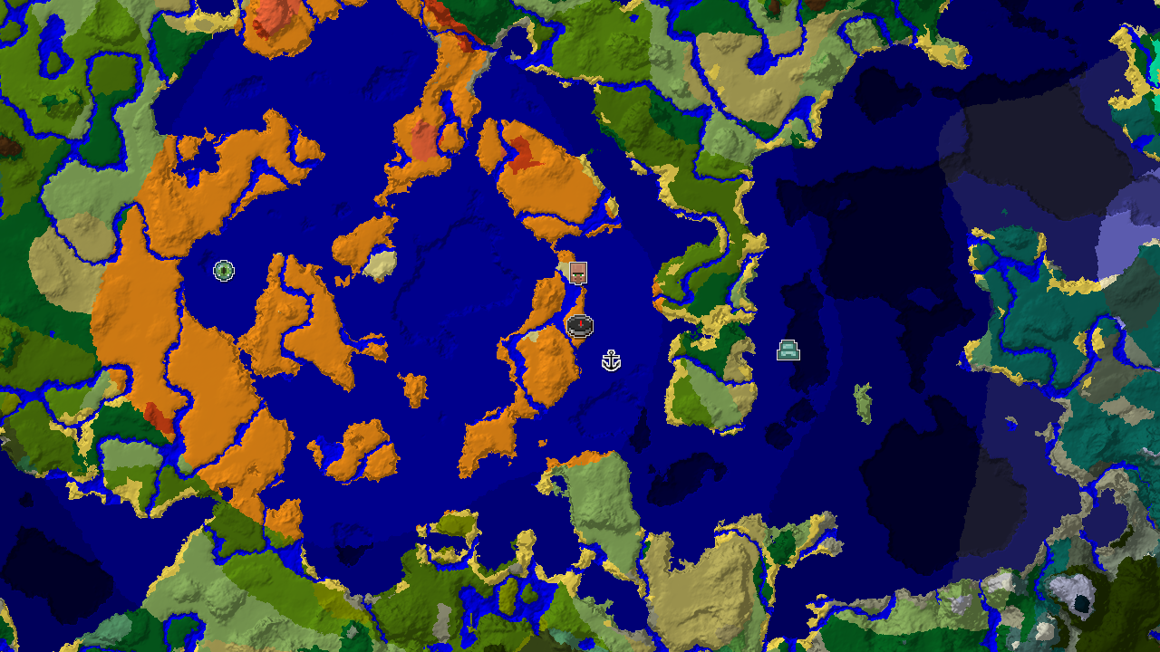 Desert Spawn with Nearby Village and Warm Ocean