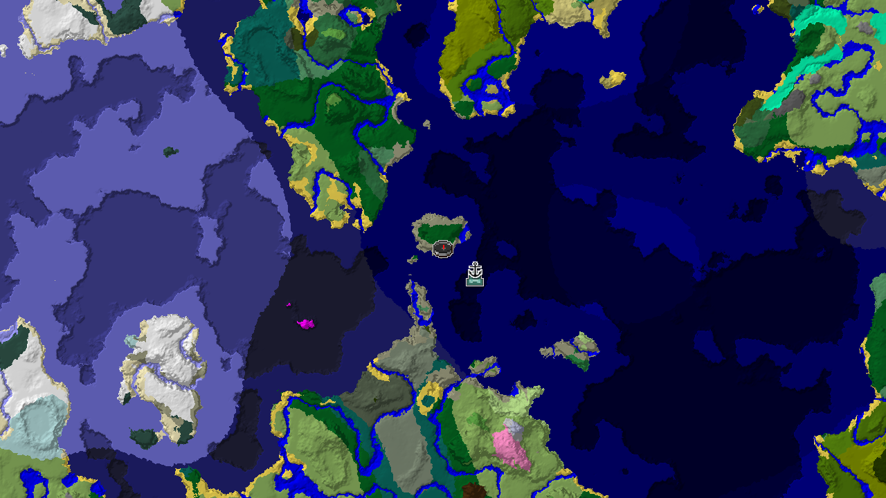 Ocean Monument Near Spawn in a Diverse Ocean World