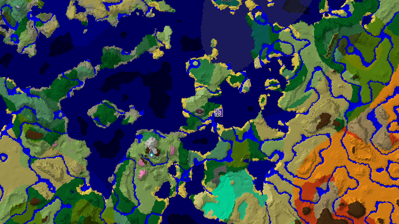Forest Spawn with Nearby Ocean and Ancient City