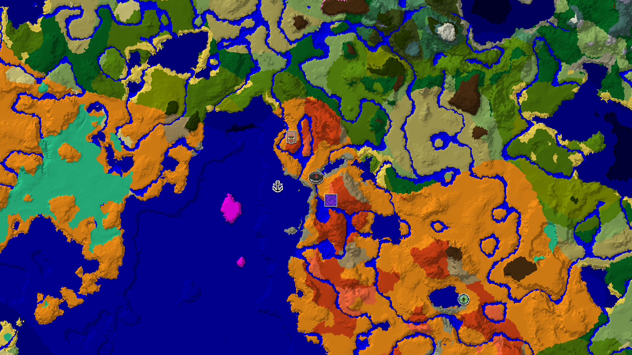 Spawn in a Desert with Eroded Badlands Nearby