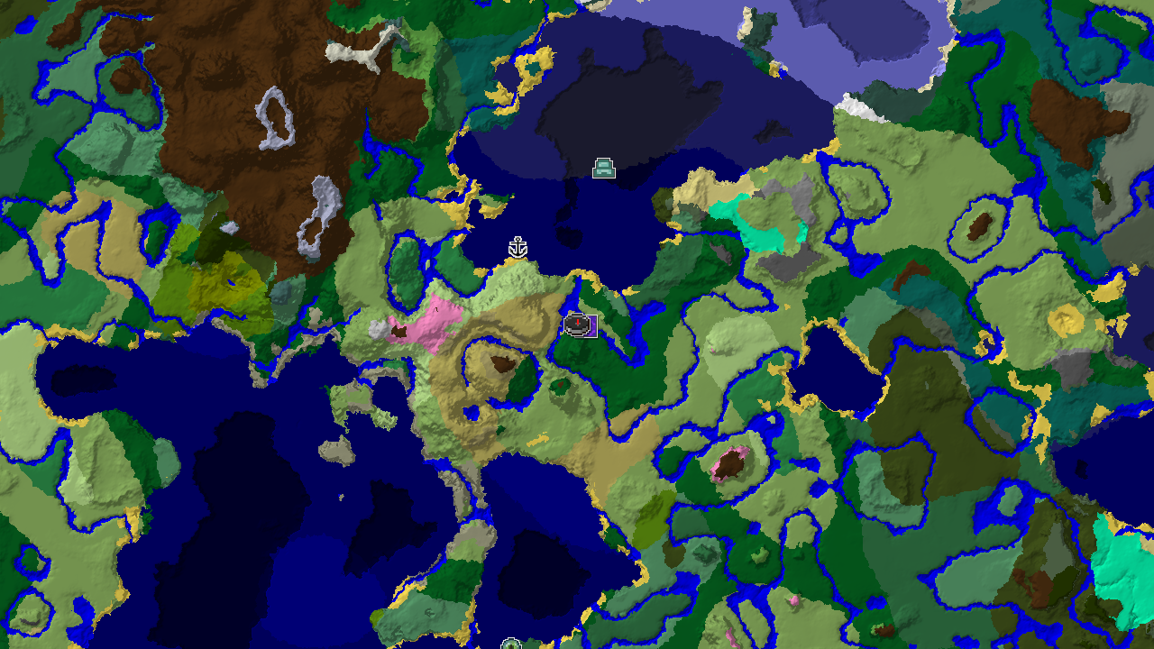 Ocean Monument and Portal Near Spawn in a Varied World