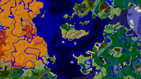Ocean Monument and Jungle near Savanna Spawn