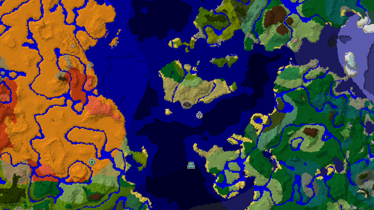 Ocean Monument and Jungle near Savanna Spawn