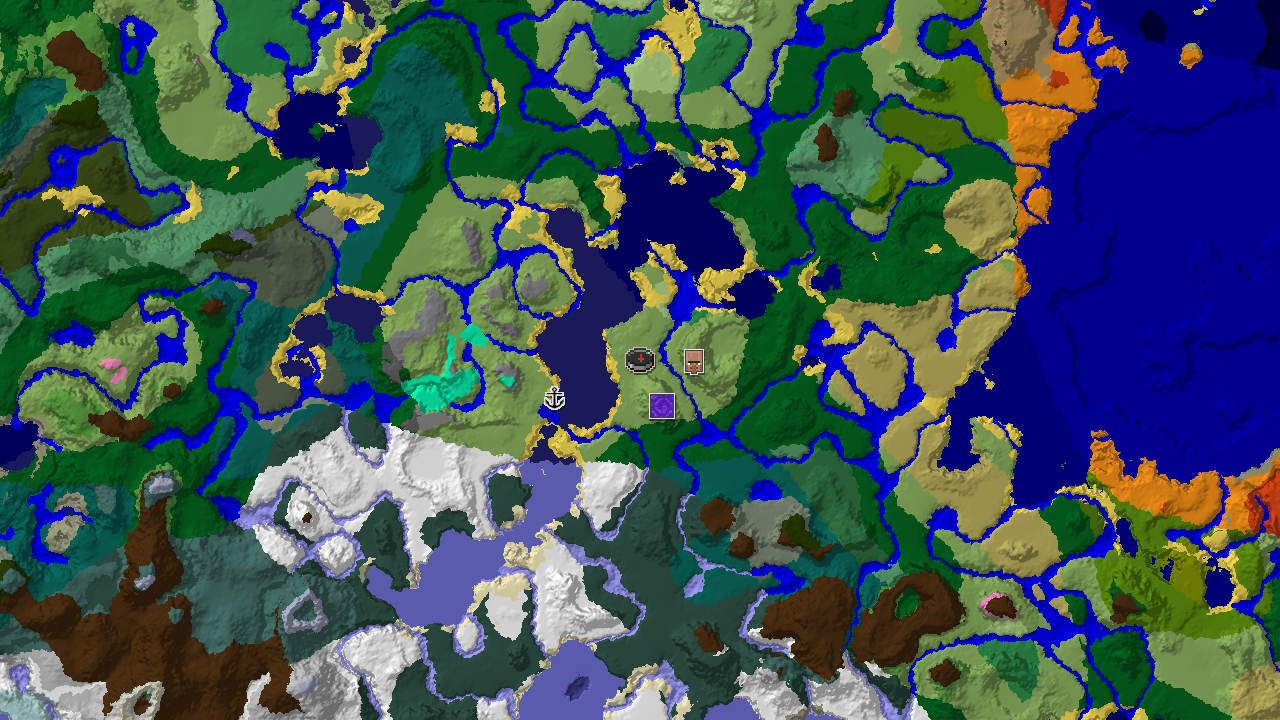Waterside Village, Snowy Taiga, and Diverse Biomes