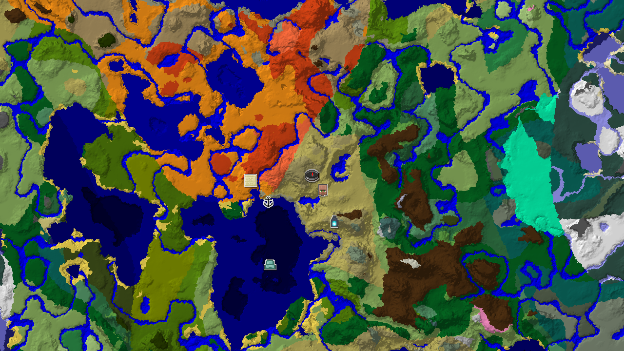 Savanna Plateau with Nearby Ancient City and Desert