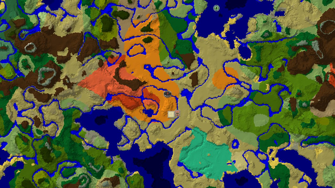 Spawn in a Desert with Nearby Eroded Badlands