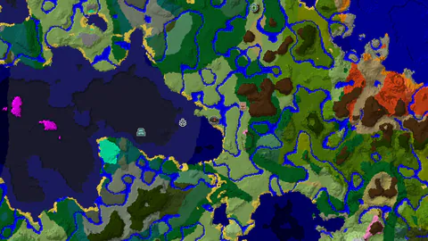 Ocean Monument Near Spawn in a Diverse Biome Landscape
