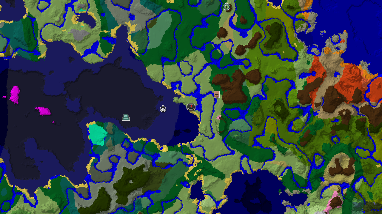 Ocean Monument Near Spawn in a Diverse Biome Landscape