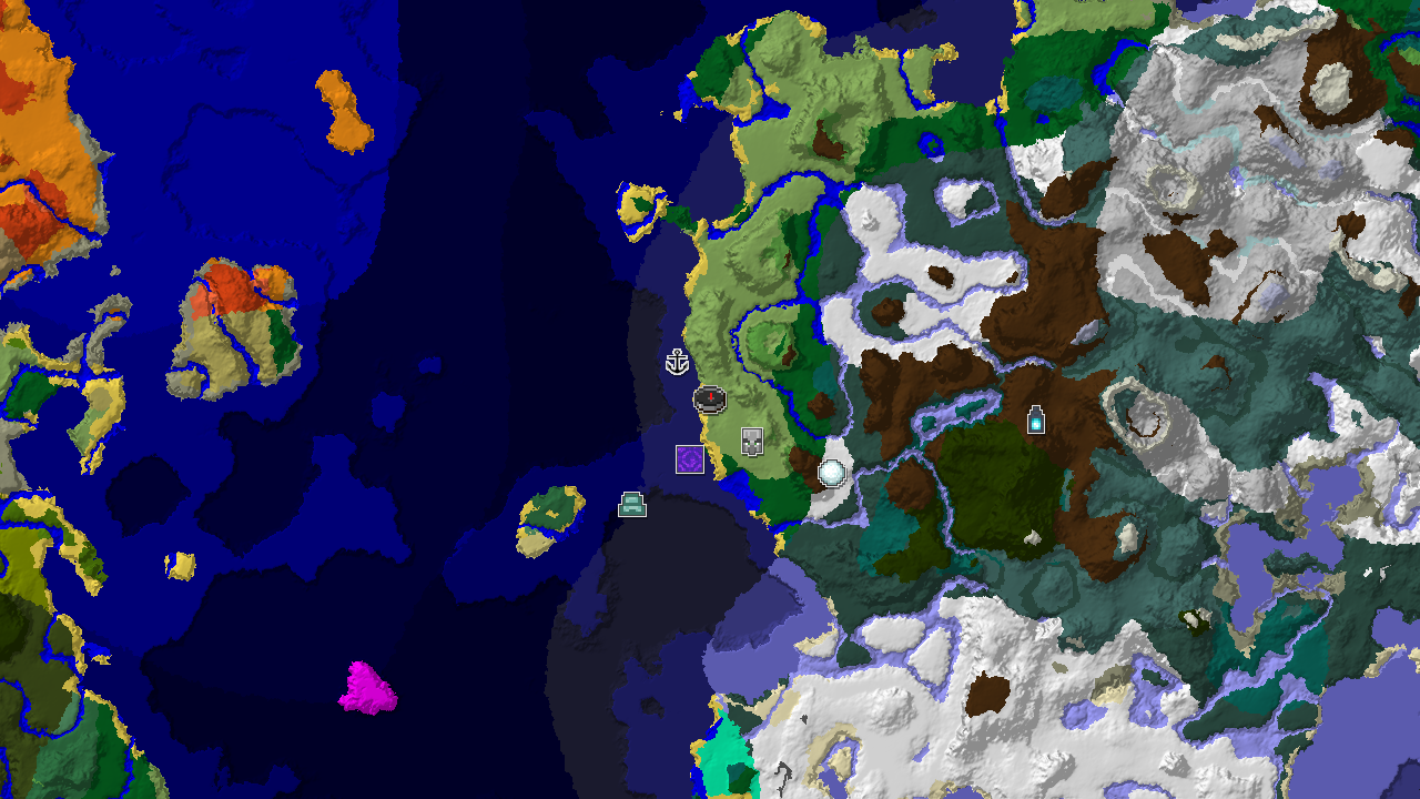 Pillager Outpost and Ancient City Near Snowy Plains