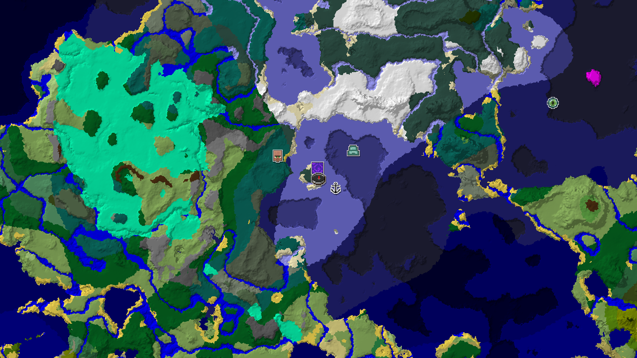 Ocean Monument and Snowy Plains Spawn