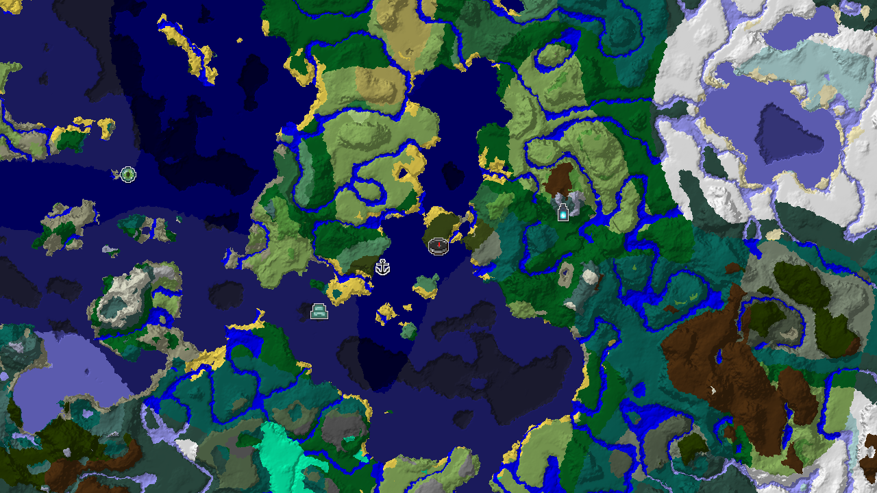 Ancient City Near Spawn in a Varied Coastal World