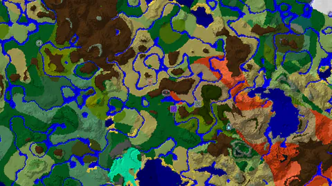 Forest Spawn with Nearby Badlands and Ancient City
