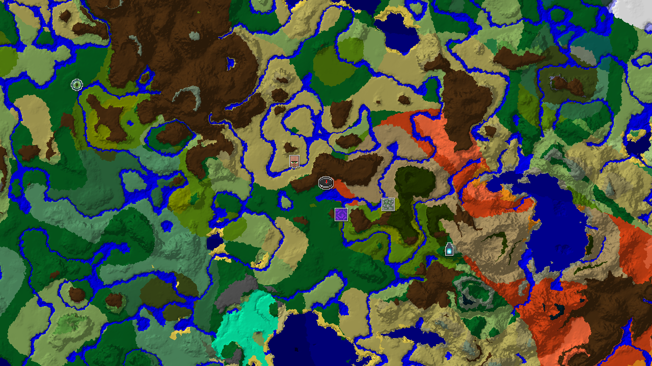 Forest Spawn with Nearby Badlands and Ancient City