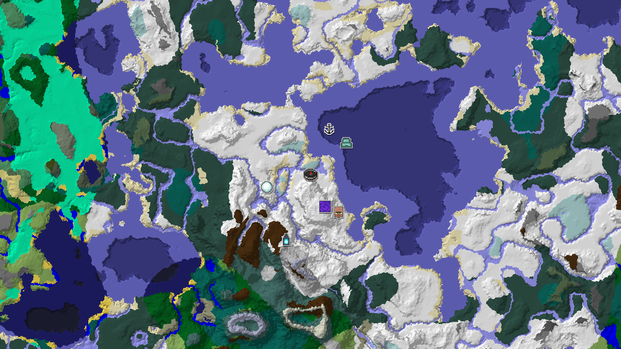 Ancient City Near Spawn in a Frosty Wonderland