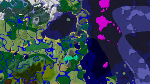 Spawn in Taiga with Nearby Ocean Monument and Mushroom Fields