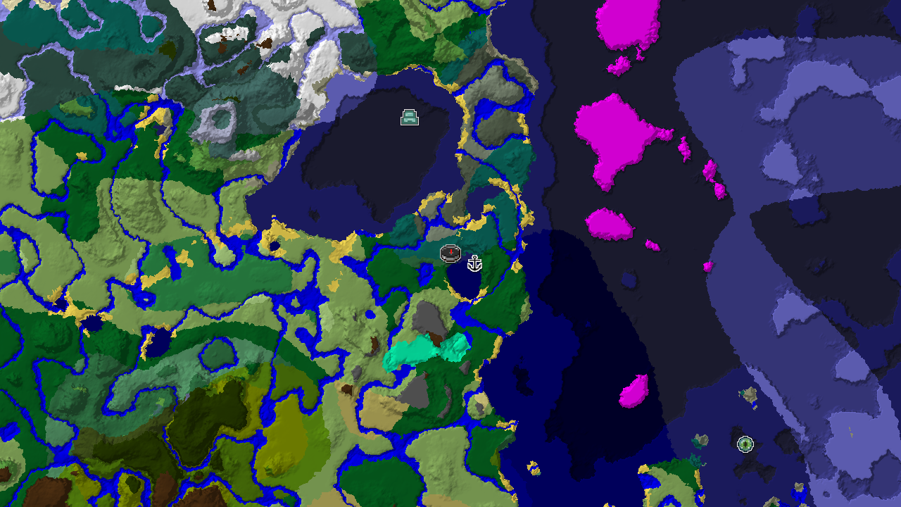 Spawn in Taiga with Nearby Ocean Monument and Mushroom Fields