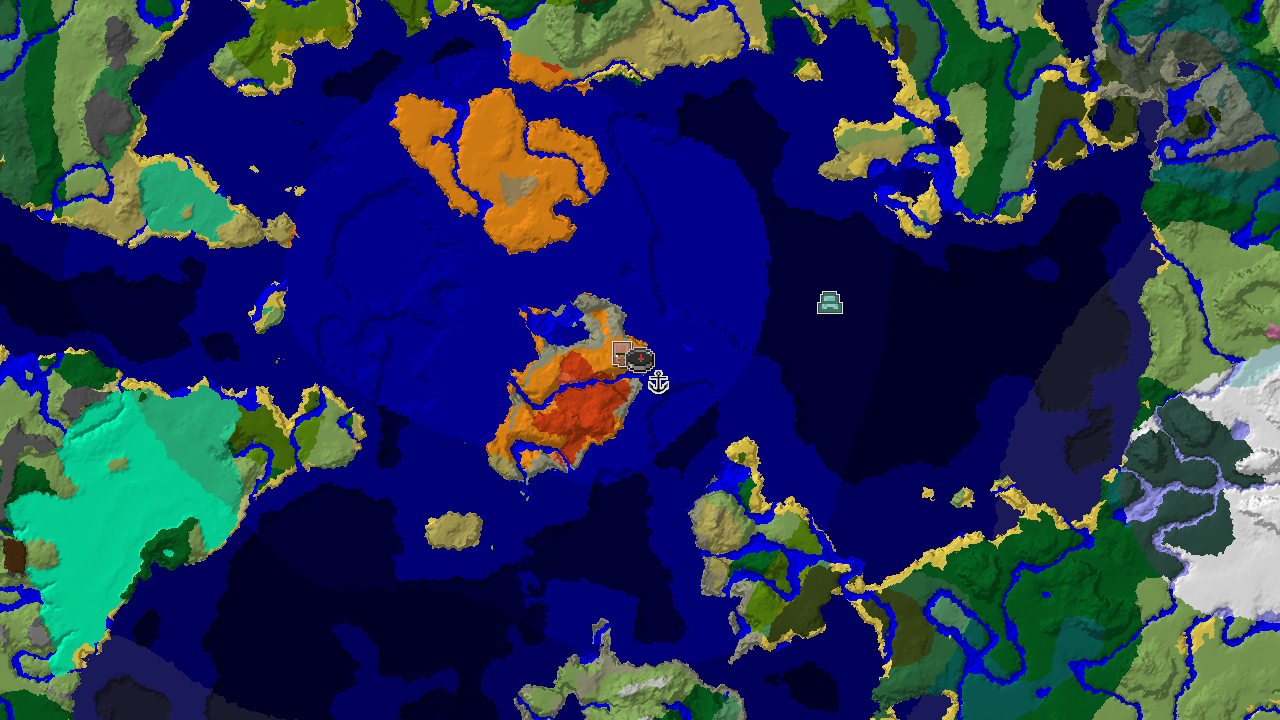 Waterside Village, Desert, and Warm Ocean Spawn
