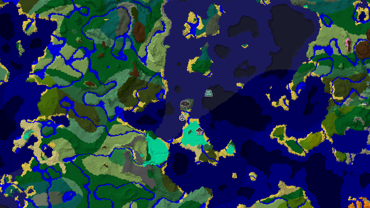 Ocean Monument and Dark Forest Near Windswept Spawn