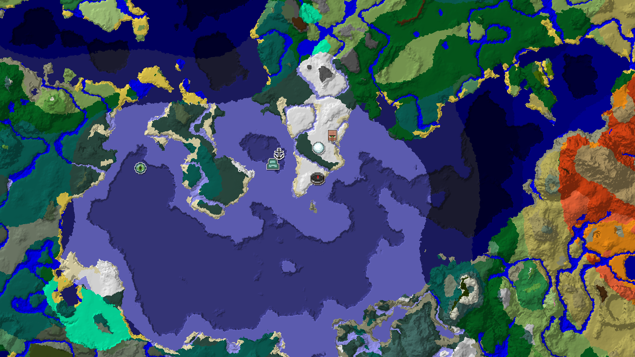 Ocean Monument and Igloo Near a Snowy Spawn