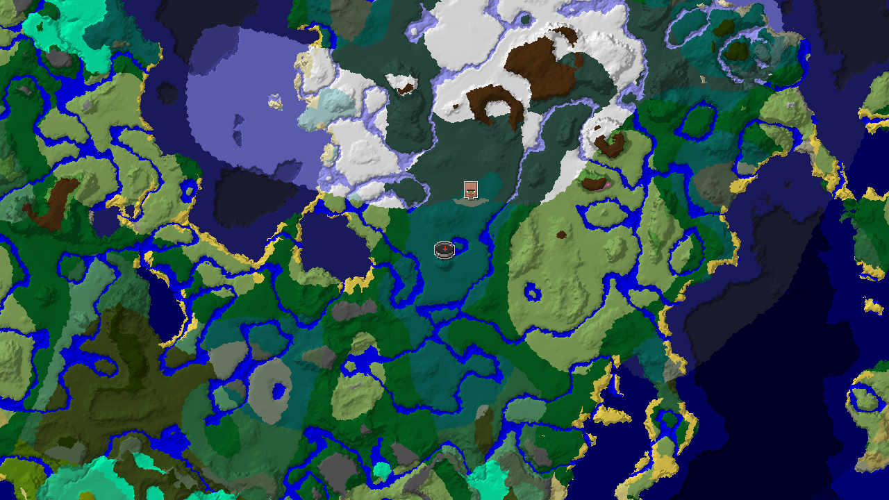 Start in a Taiga with Villages and Varied Biomes Nearby