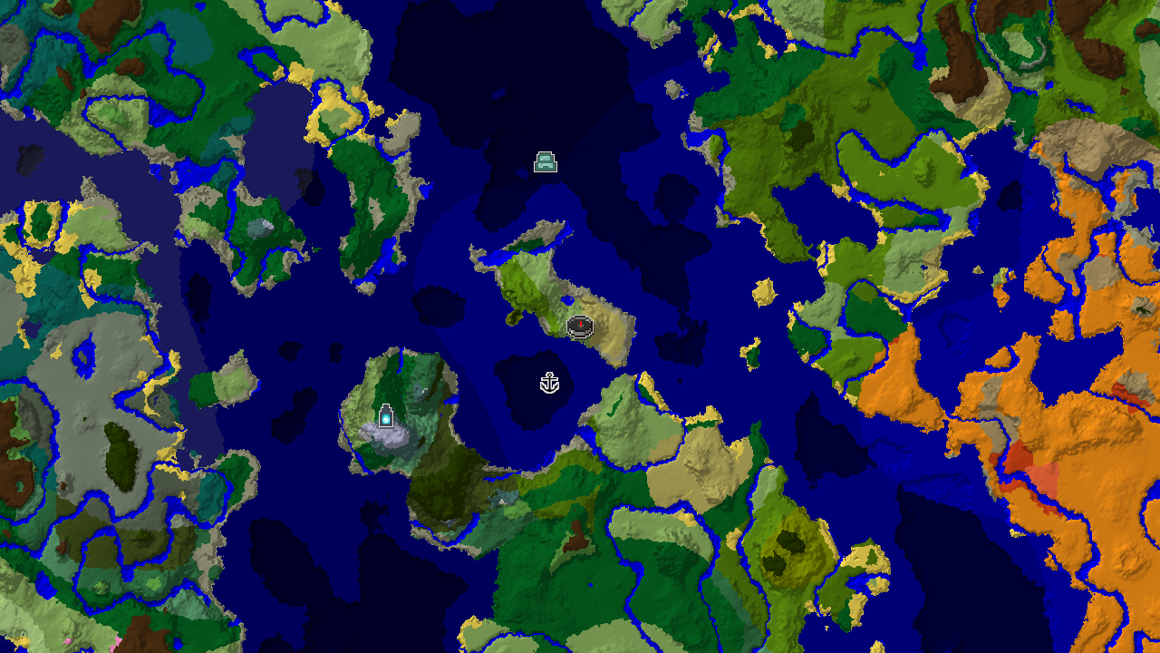 Ancient City Near Spawn in a Lush Coastal Landscape