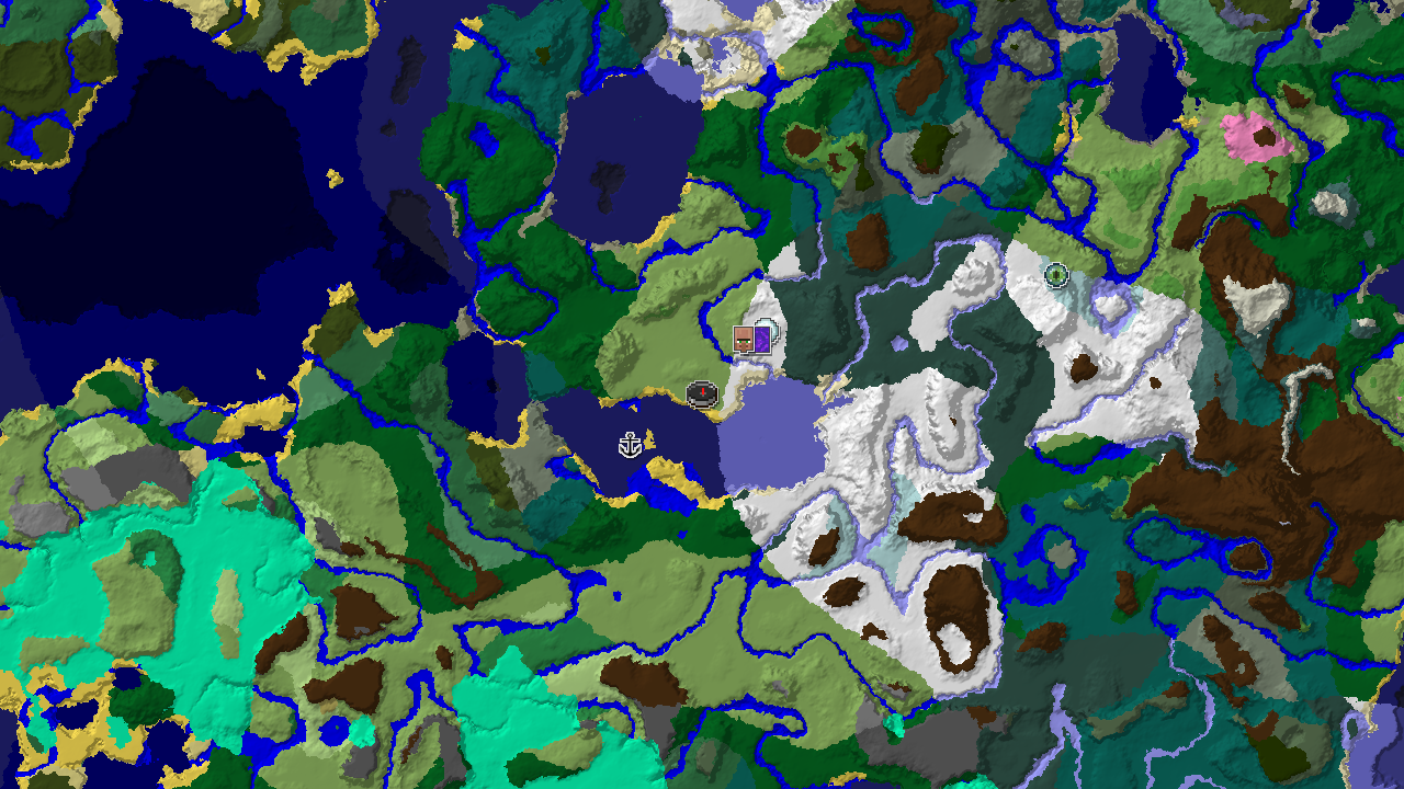 Waterside Village in Icy Plains and Taiga