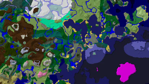 Taiga Spawn with an Abandoned Village and Cold Ocean